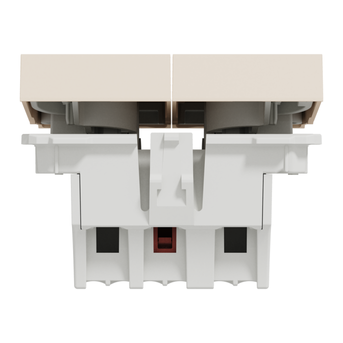 Вимикач, 2-клавішний, 10 А, 2 модулі, Unica New, Schneider Electric [NU321144]