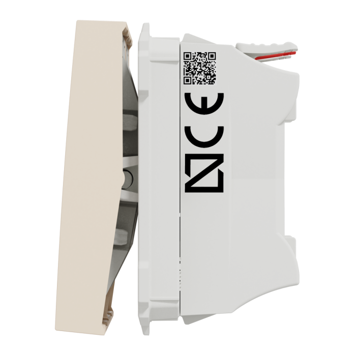 Вимикач, 2-клавішний, 10 А, 2 модулі, Unica New, Schneider Electric [NU321144]