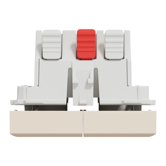 Вимикач, 2-клавішний, 10 А, 2 модулі, Unica New, Schneider Electric [NU321144]
