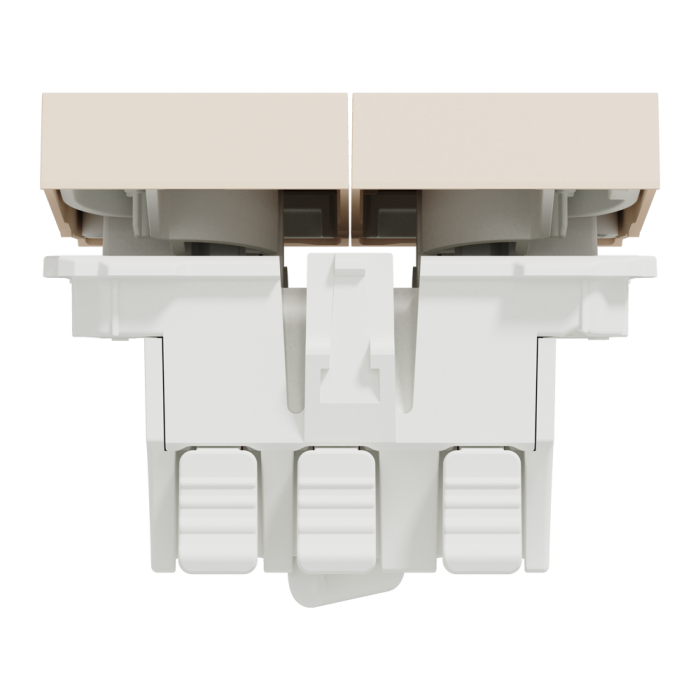 Вимикач, 2-клавішний, 10 А, 2 модулі, Unica New, Schneider Electric [NU321344]