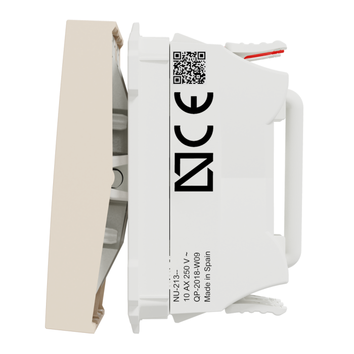 Вимикач, 2-клавішний, 10 А, 2 модулі, Unica New, Schneider Electric [NU321344]