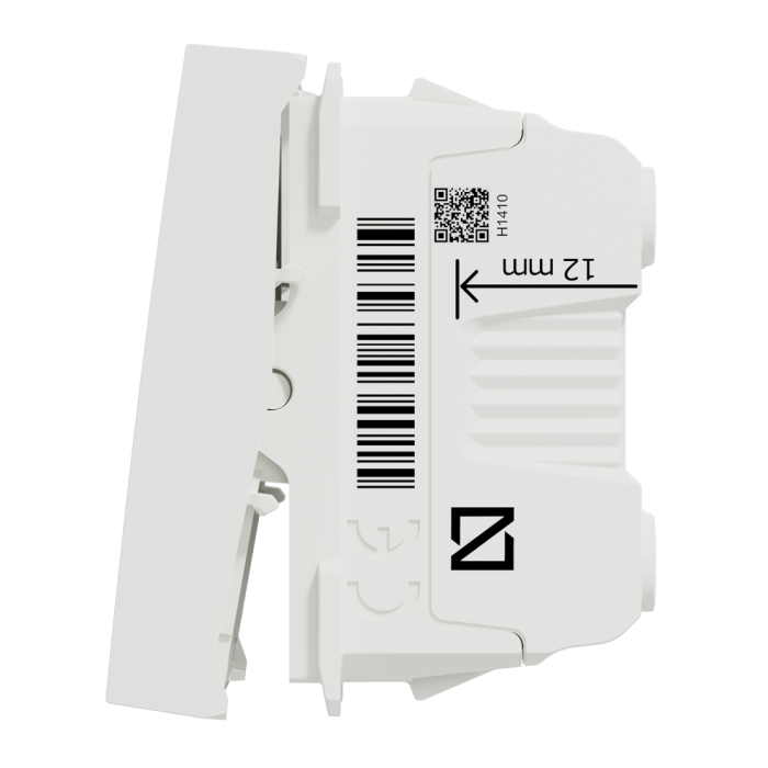 Вимикач, 1-клавішний, 16 А, 2 модулі, білий, Unica New, Schneider Electric [NU326118]