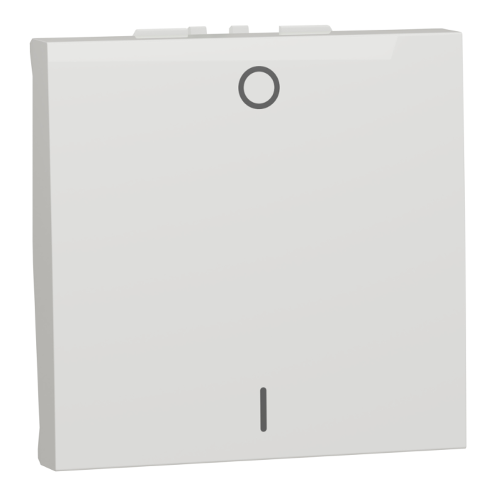 Вимикач, 1-клавішний, 16 А, 2 модулі, білий, Unica New, Schneider Electric [NU326218]