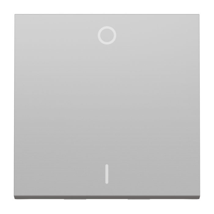 Вимикач, 1-клавішний, 16 А, 2 модулі, алюмінієвий, Unica New, Schneider Electric [NU326230]