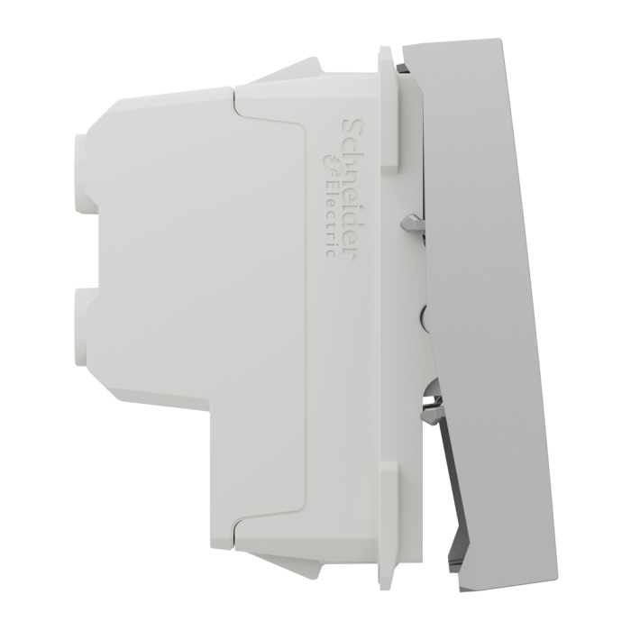 Вимикач, 1-клавішний, 16 А, 2 модулі, алюмінієвий, Unica New, Schneider Electric [NU326230]