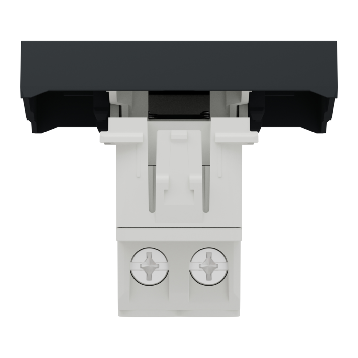 Вимикач, 1-клавішний, 16 А, 2 модулі, чорний, Unica New, Schneider Electric [NU326254]