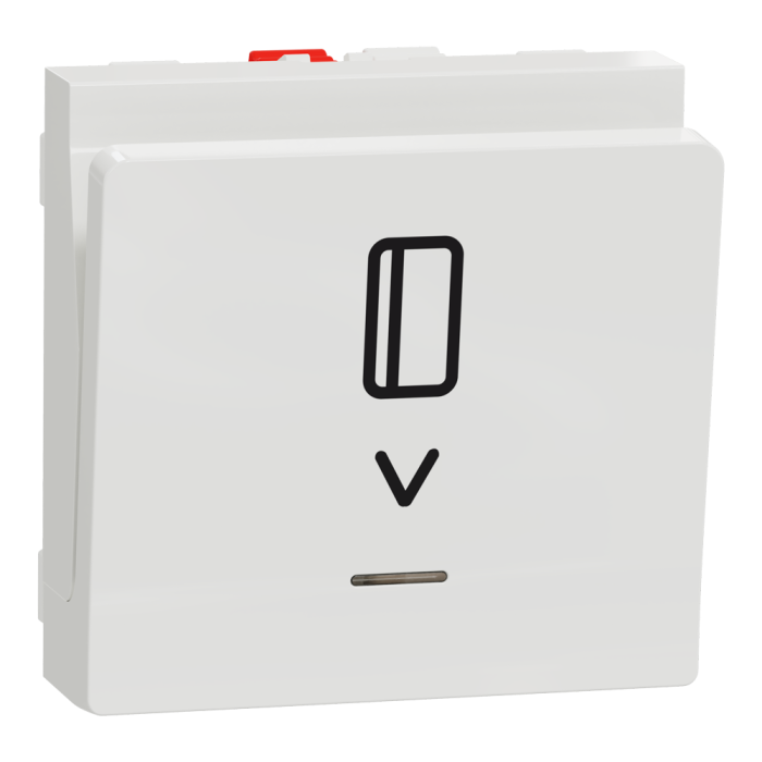 Картковий вимикач, 1-клавішний, 10 А, 2 модулі, білий, Unica New, Schneider Electric [NU328318]