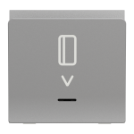 Картковий вимикач, алюмінієвий, 1-клавішний, 10 А, 2 модулі, Unica New - Schneider Electric [NU328330]