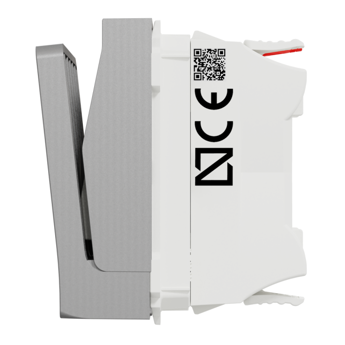 Картковий вимикач, 1-клавішний, 10 А, 2 модулі, алюмінієвий, Unica New, Schneider Electric [NU328330]