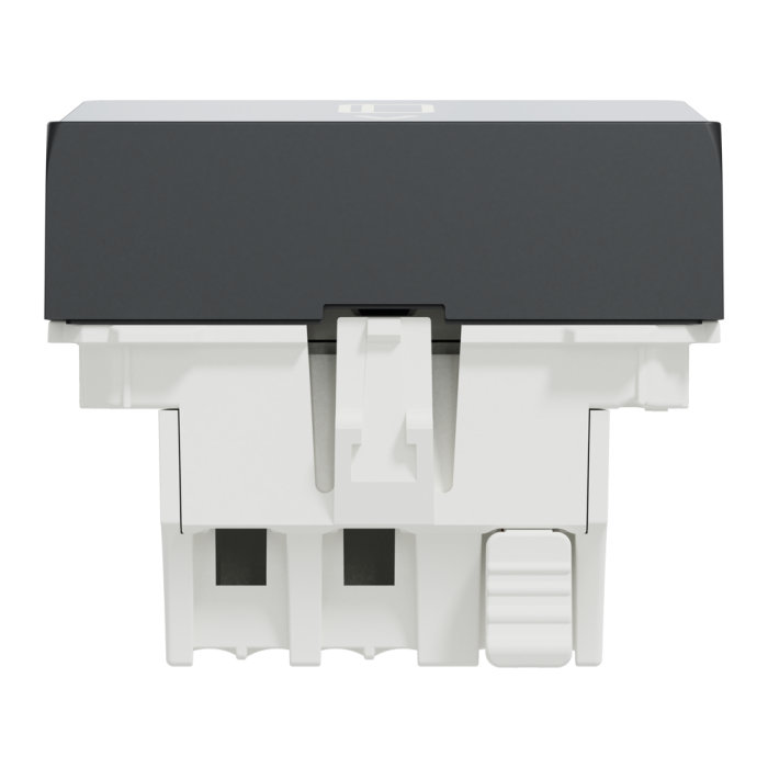 Картковий вимикач, 1-клавішний, 10 А, 2 модулі, чорний, Unica New, Schneider Electric [NU328354]