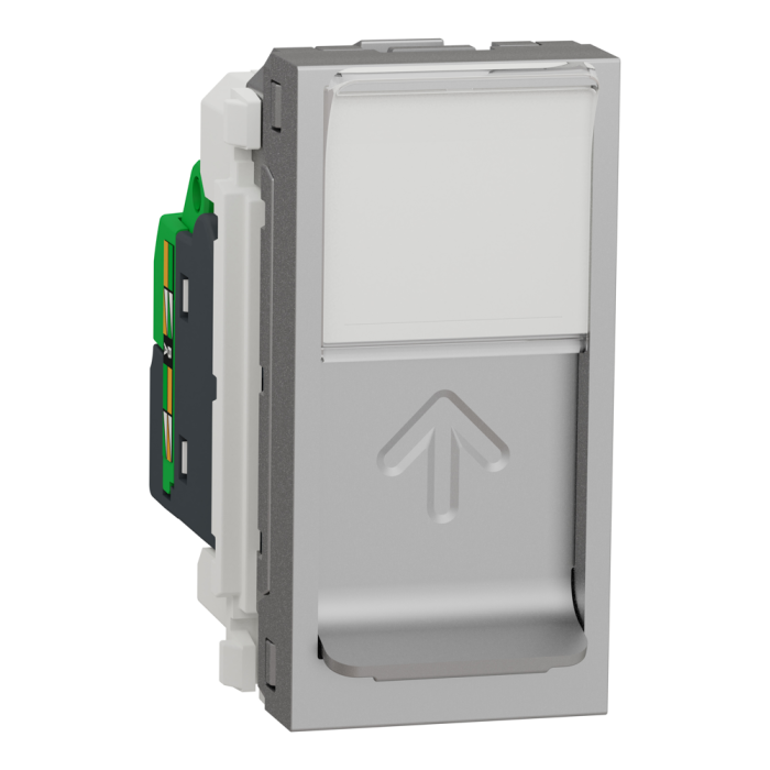 Мультимедійна розетка, 1 модуль, алюмінієва, Unica New, Schneider Electric [NU341030]