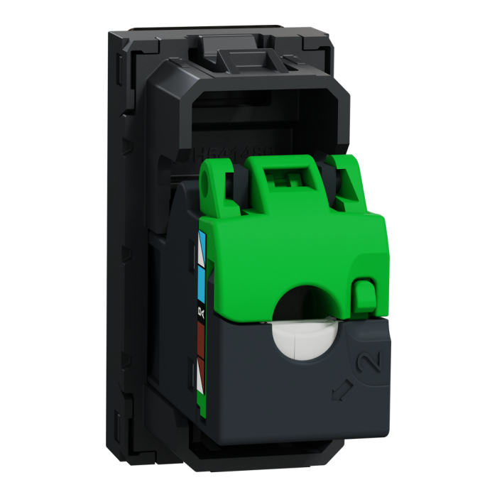 Мультимедійна розетка, 1 модуль, чорна, Unica New, Schneider Electric [NU341054]