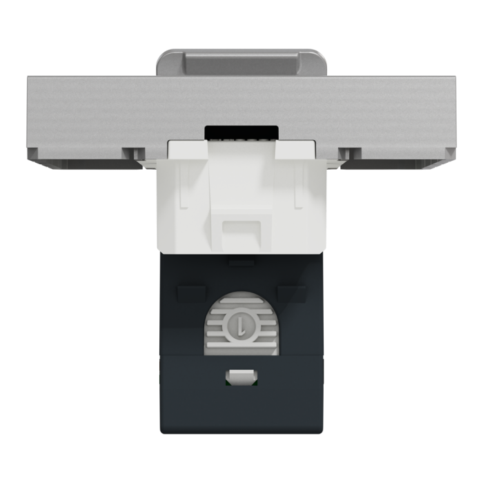 Мультимедійна розетка, 2 модулі, алюмінієва, Unica New, Schneider Electric [NU341130]