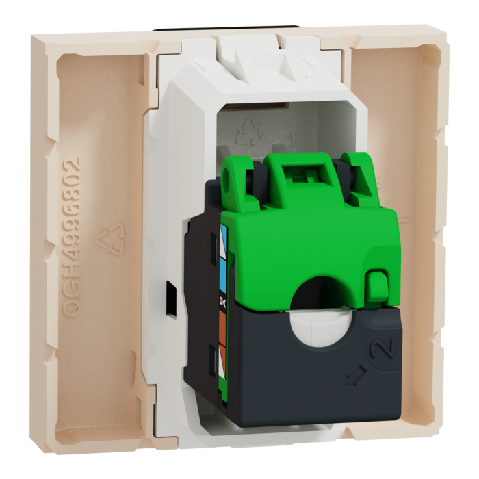 Мультимедійна розетка, 2 модулі, Unica New, Schneider Electric [NU341144]