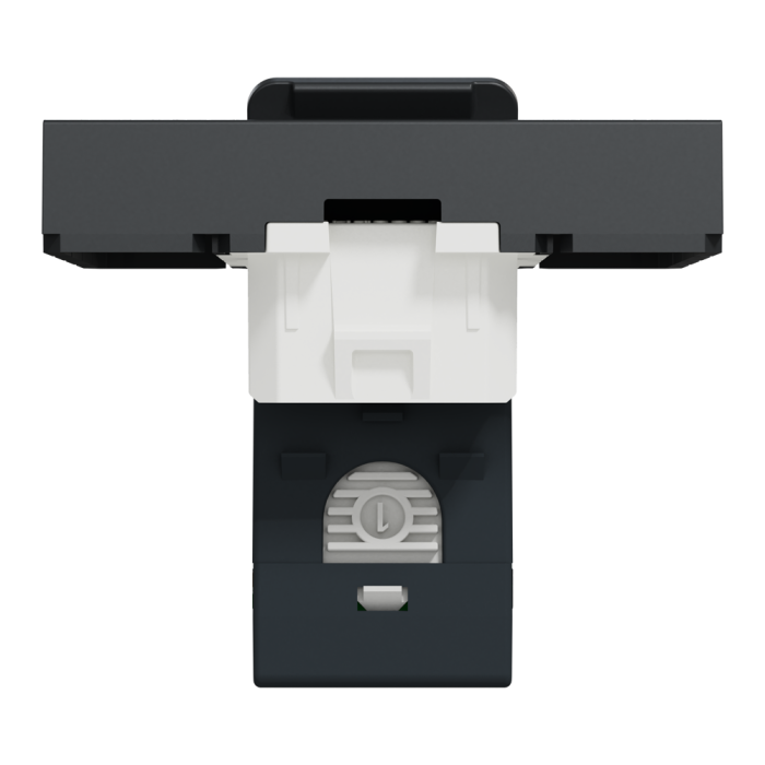 Мультимедійна розетка, 2 модулі, чорна, Unica New, Schneider Electric [NU341154]