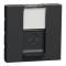 Мультимедійна розетка, 2 модулі, чорна, Unica New, Schneider Electric [NU341154]