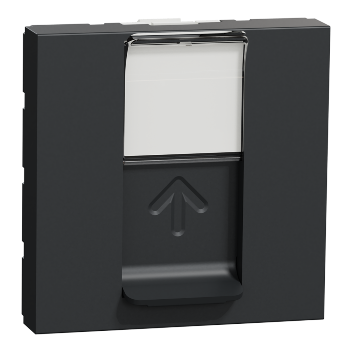 Мультимедійна розетка, 2 модулі, чорна, Unica New, Schneider Electric [NU341154]