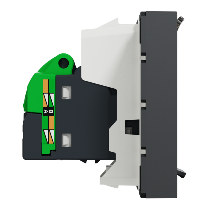 Мультимедійна розетка, 2 модулі, чорна, Unica New, Schneider Electric [NU341154]