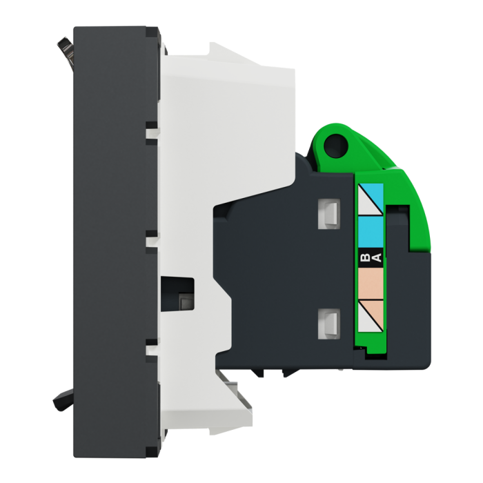 Мультимедійна розетка, 2 модулі, чорна, Unica New, Schneider Electric [NU341154]