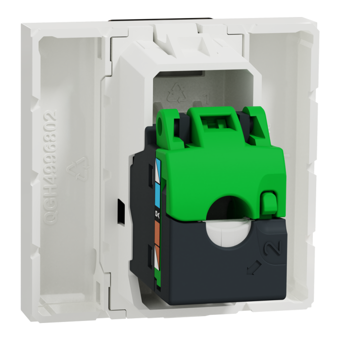 Мультимедійна розетка, 2 модулі, біла, Unica New, Schneider Electric [NU341318]