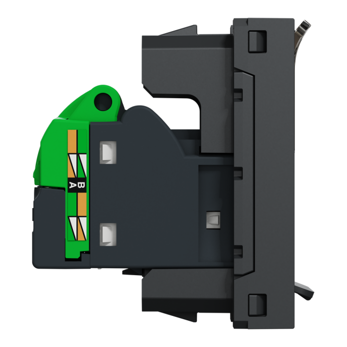 Мультимедійна розетка, 1 модуль, чорна, Unica New, Schneider Electric [NU341454]