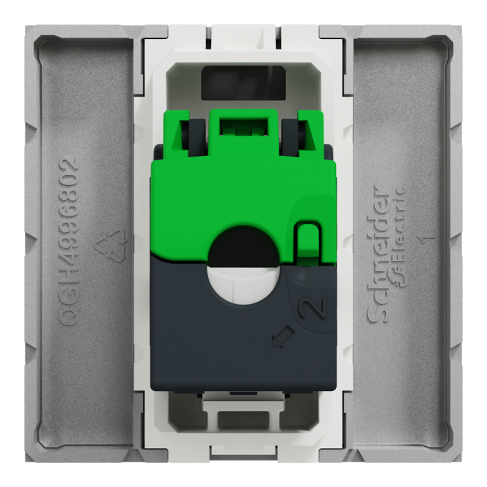 Мультимедійна розетка, 2 модулі, алюмінієва, Unica New, Schneider Electric [NU341530]