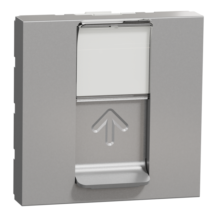 Мультимедійна розетка, 2 модулі, алюмінієва, Unica New, Schneider Electric [NU341530]