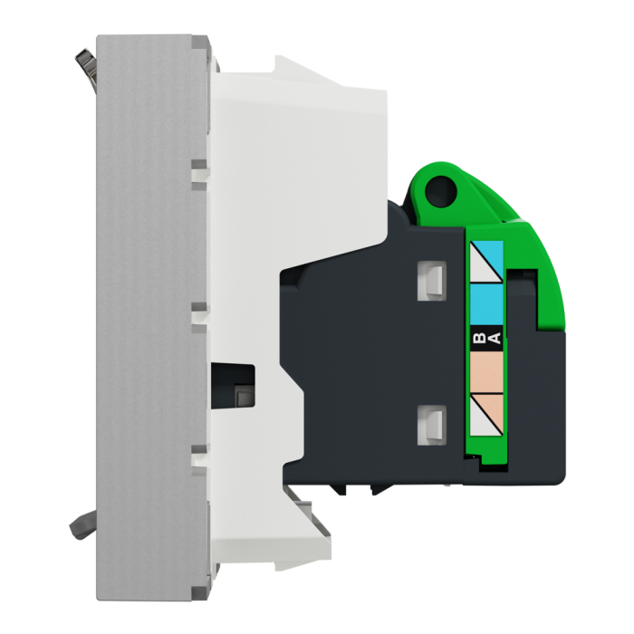Мультимедійна розетка, 2 модулі, алюмінієва, Unica New, Schneider Electric [NU341530]