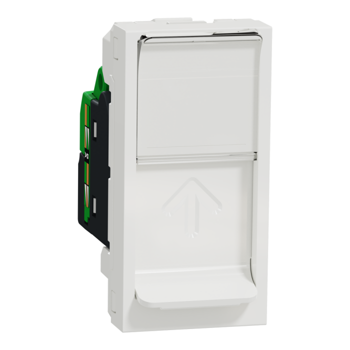 Мультимедійна розетка, 1 модуль, біла, Unica New, Schneider Electric [NU341618]