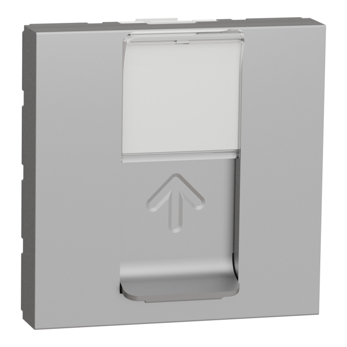 Мультимедійна розетка, 2 модулі, алюмінієва, Unica New, Schneider Electric [NU341730]