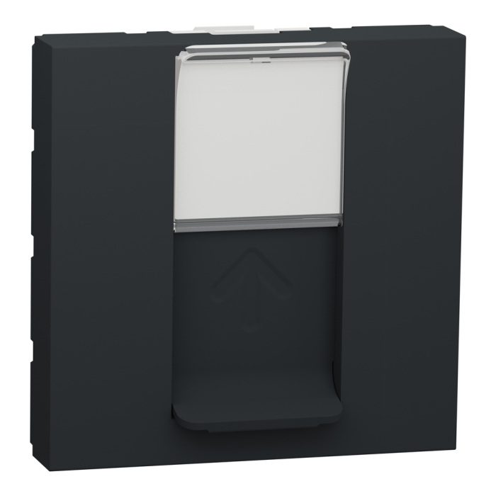 Мультимедійна розетка, 2 модулі, чорна, Unica New, Schneider Electric [NU341754]