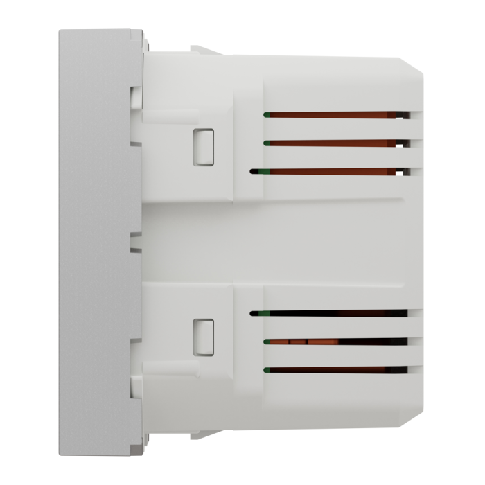 USB розетка, 2 модулі, алюмінієва, Unica New, Schneider Electric [NU341830]