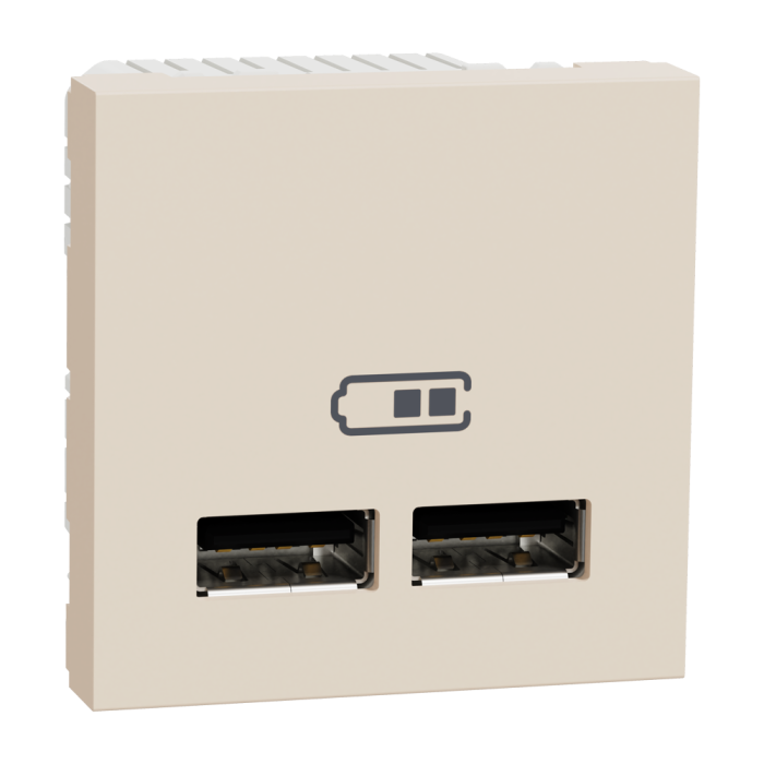 USB розетка, 2 модулі, Unica New, Schneider Electric [NU341844]