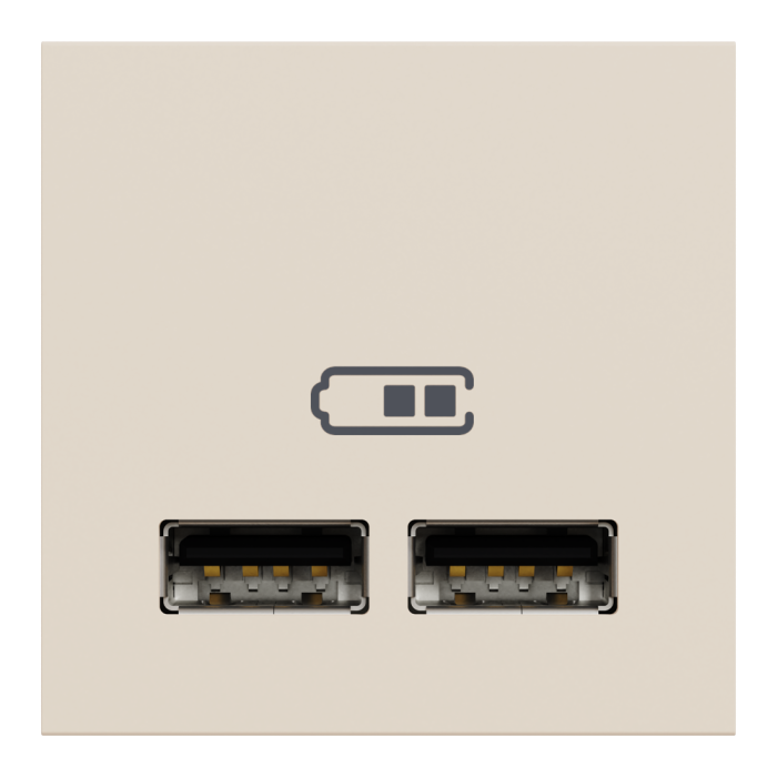 USB розетка, 2 модулі, Unica New, Schneider Electric [NU341844]