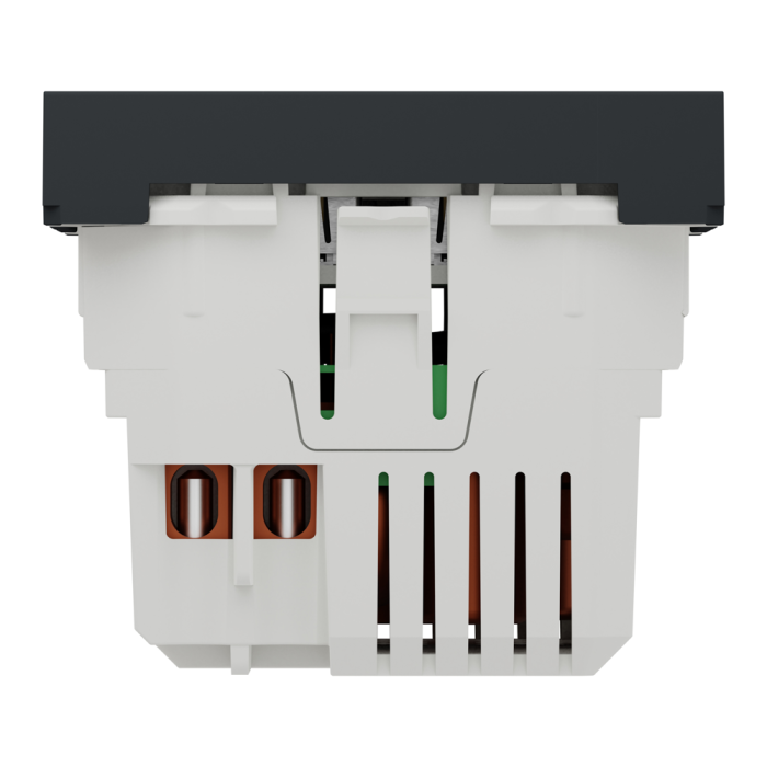 USB розетка, 2 модулі, чорна, Unica New, Schneider Electric [NU341854]