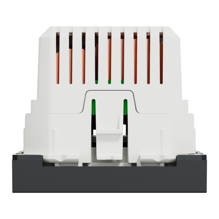 USB розетка, 2 модулі, чорна, Unica New, Schneider Electric [NU341854]