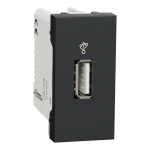 Роз'єм USB, чорний, 1 модуль, Unica New - Schneider Electric [NU342954]