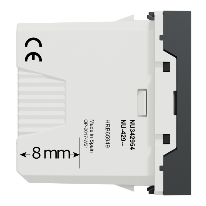 Роз'єм USB, 1 модуль, чорний, Unica New, Schneider Electric [NU342954]