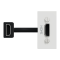 HDMI розетка, 1 модуль, біла, Unica New, Schneider Electric [NU343018]