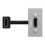 Мультимедійна розетка, алюмінієва, 1 модуль, (HDMI), Unica New - Schneider Electric [NU343030]