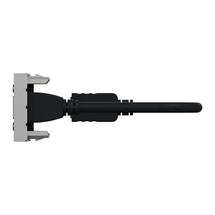 HDMI розетка, 1 модуль, алюмінієва, Unica New, Schneider Electric [NU343030]