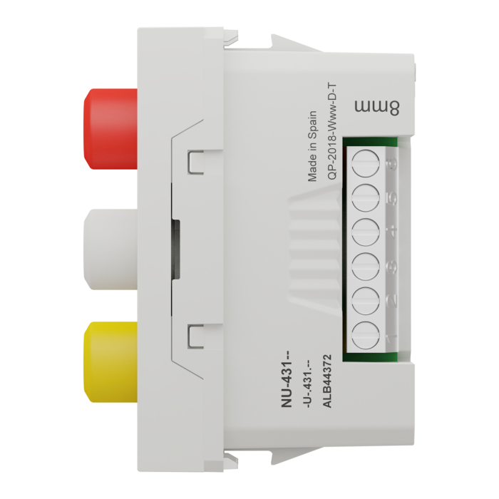 Аудіо / відео розетка, 1 модуль, біла, Unica New, Schneider Electric [NU343118]