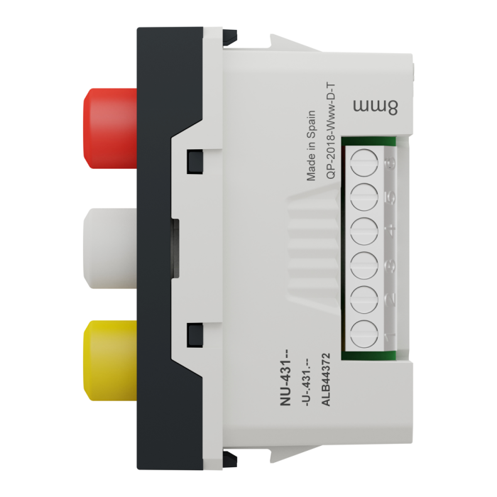 Аудіо / відео розетка, 1 модуль, чорна, Unica New, Schneider Electric [NU343154]