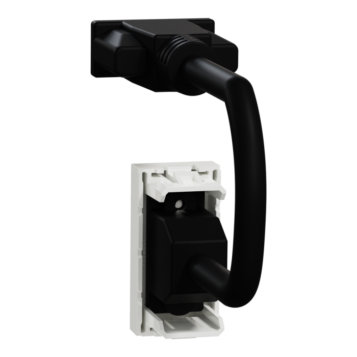 Відеорозетка, 1 модуль, біла, Unica New, Schneider Electric [NU343218]