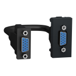 Мультимедійна розетка, чорна, 1 модуль, (VGA), Unica New - Schneider Electric [NU343254]