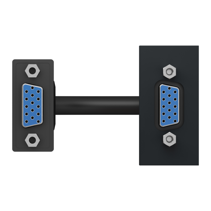 Відеорозетка, 1 модуль, чорна, Unica New, Schneider Electric [NU343254]
