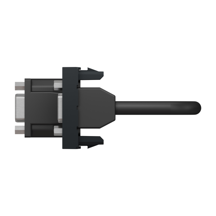 Відеорозетка, 1 модуль, чорна, Unica New, Schneider Electric [NU343254]