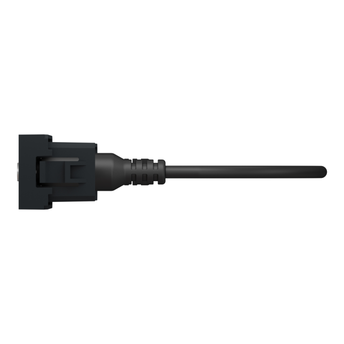 Аудіорозетка, 1 модуль, чорна, Unica New, Schneider Electric [NU343354]