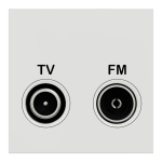Роз'єм TV / fm, білий, 2 модулі, Unica New - Schneider Electric [NU345218]