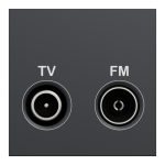 Роз'єм TV / fm, чорний, 2 модулі, Unica New - Schneider Electric [NU345254]
